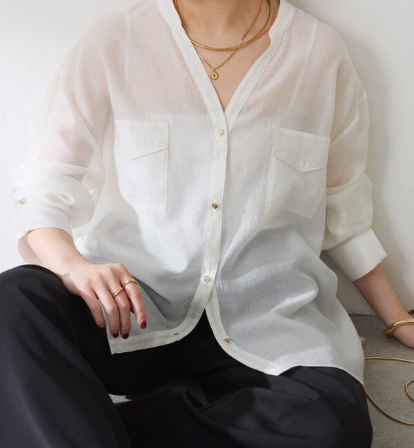  「【丈を変えられる】ヴィンテージライクリンクルシアーシャツ」|シャツ・ブラウス|