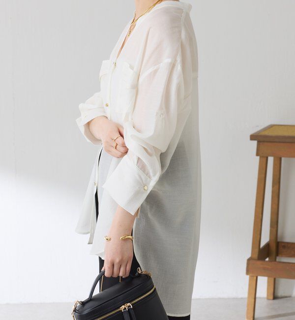  「【丈を変えられる】ヴィンテージライクリンクルシアーシャツ」|シャツ・ブラウス|