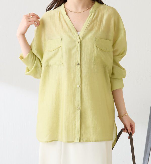  「【丈を変えられる】ヴィンテージライクリンクルシアーシャツ」|シャツ・ブラウス|