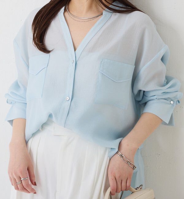  「【丈を変えられる】ヴィンテージライクリンクルシアーシャツ」|シャツ・ブラウス|