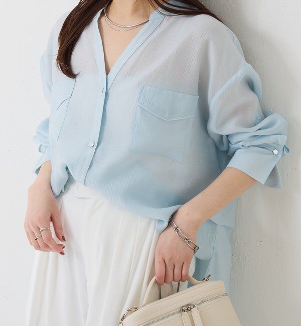  「【丈を変えられる】ヴィンテージライクリンクルシアーシャツ」|シャツ・ブラウス|