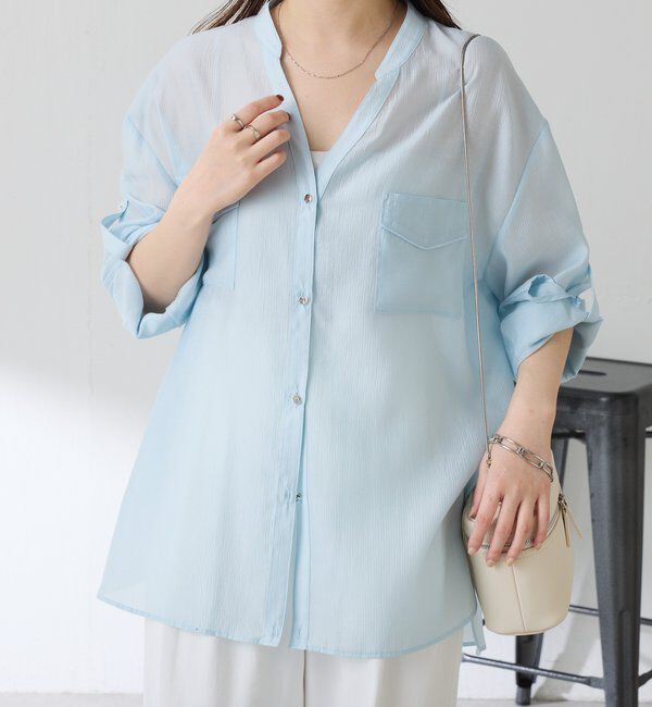  「【丈を変えられる】ヴィンテージライクリンクルシアーシャツ」|シャツ・ブラウス|