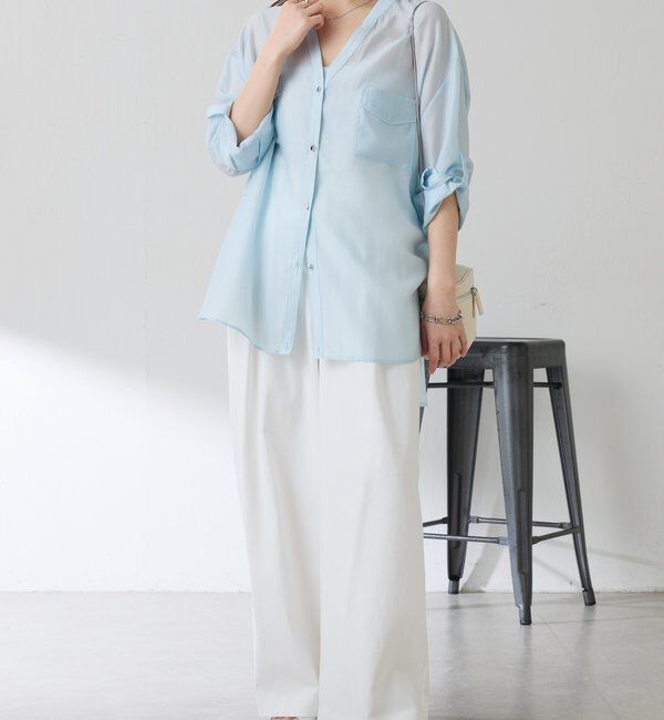  「【丈を変えられる】ヴィンテージライクリンクルシアーシャツ」|シャツ・ブラウス|