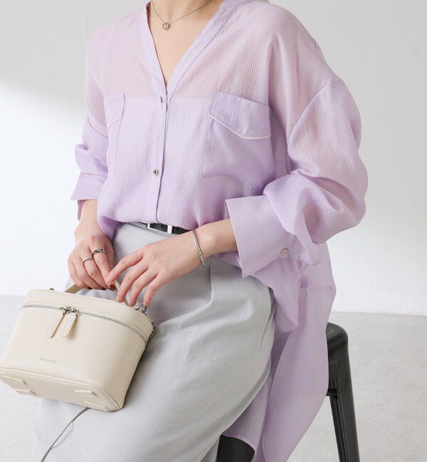  「【丈を変えられる】ヴィンテージライクリンクルシアーシャツ」|シャツ・ブラウス|