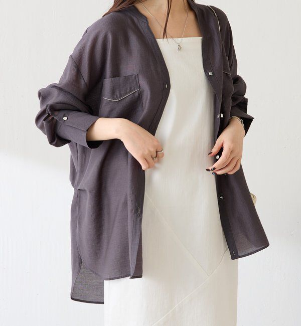 「【丈を変えられる】ヴィンテージライクリンクルシアーシャツ」|シャツ・ブラウス|