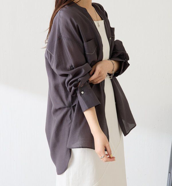  「【丈を変えられる】ヴィンテージライクリンクルシアーシャツ」|シャツ・ブラウス|