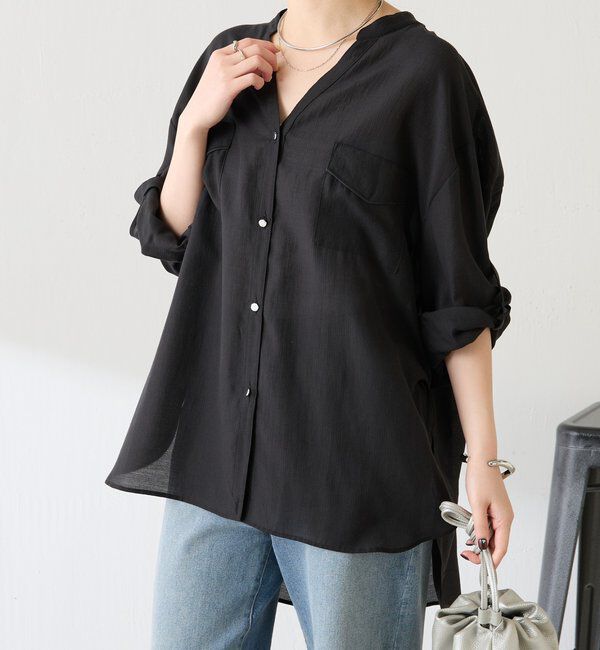  「【丈を変えられる】ヴィンテージライクリンクルシアーシャツ」|シャツ・ブラウス|