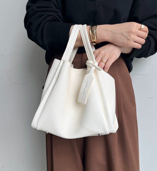  「【ベストセラーアイテム】ミニショルダー付ソフトレザー調ミニバッグ」|トートバッグ|