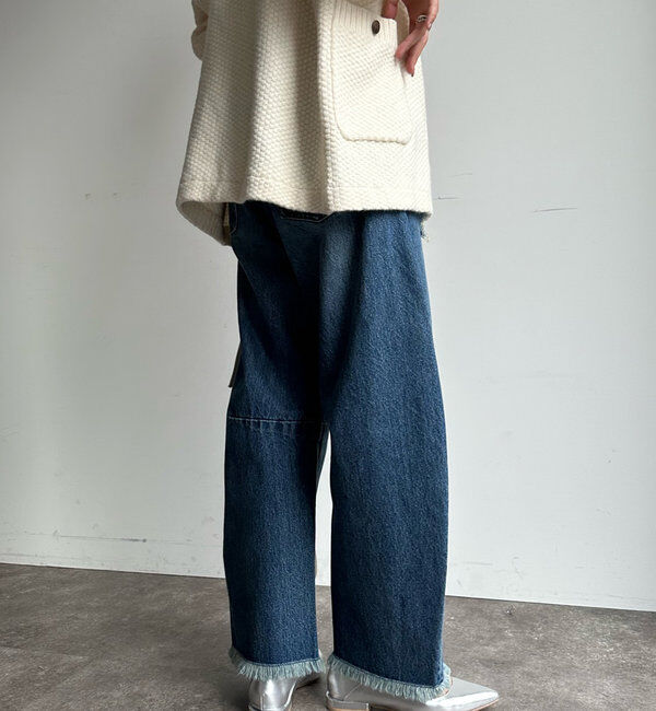  「【ベストセラーアイテム】ダメージカーブデニム」|デニム|