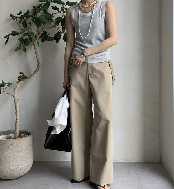  「ラメリブチュールタンク」|Tシャツ・カットソー|