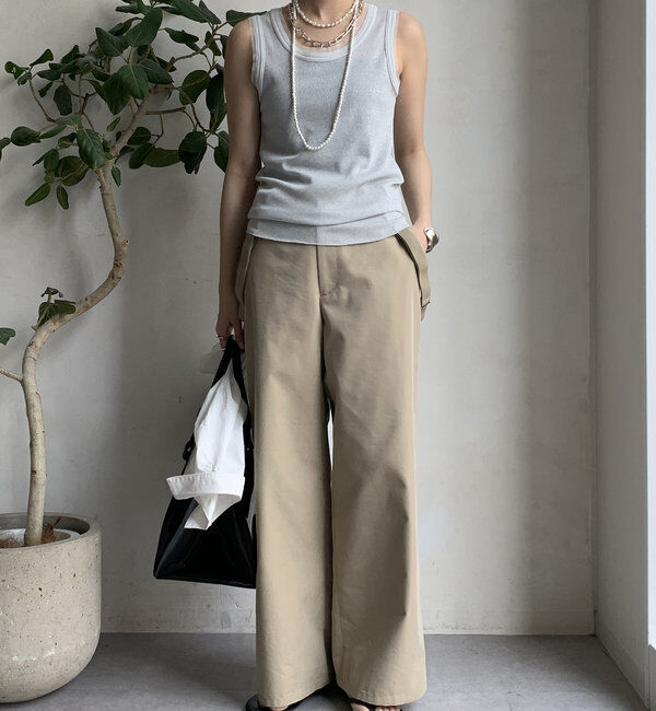  「ラメリブチュールタンク」|Tシャツ・カットソー|