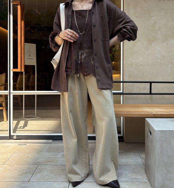  「【新色追加】デニムワイドイージーパンツ」|デニム|