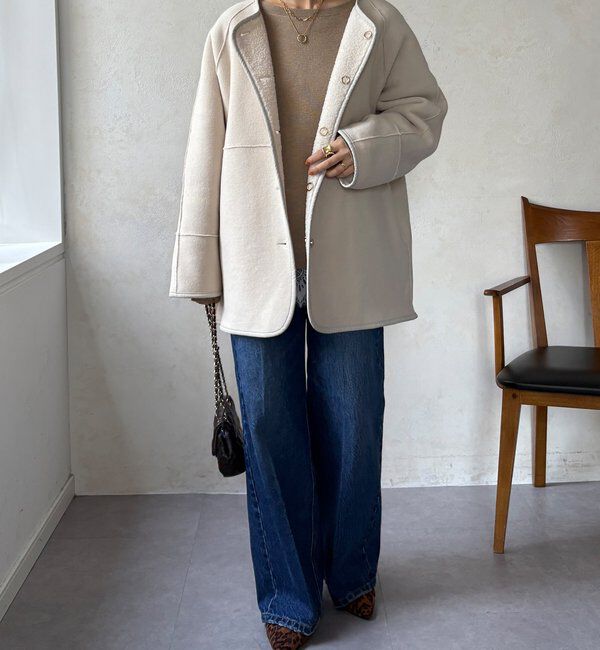  「リバーシブルボアコート」|その他|