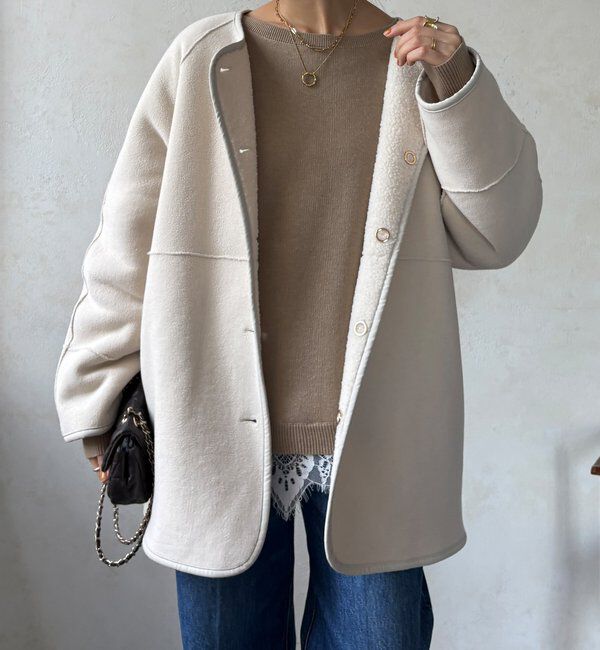  「リバーシブルボアコート」|その他|