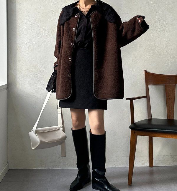  「リバーシブルボアコート」|その他|