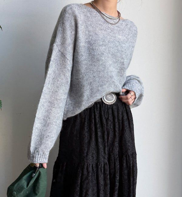  「モヘヤメランジプルオーバー」|ニット・セーター|