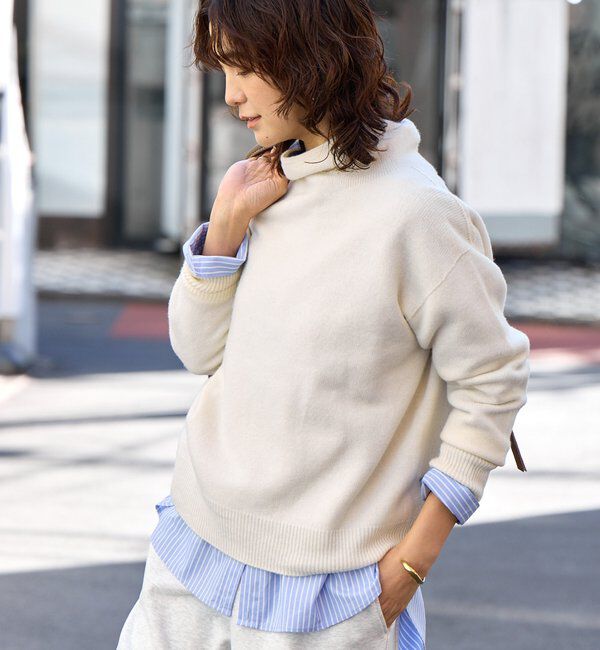 5色展開/万能トップス】ウール100NEWボトルネックニット｜ルミネの