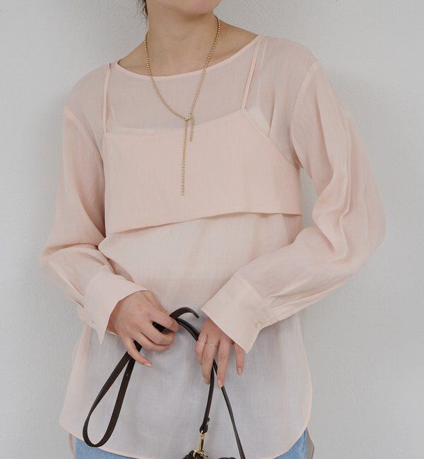  「ビスチェレイヤードシャツ」|シャツ・ブラウス|ピンク