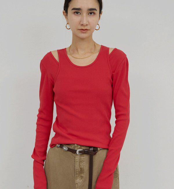  「【前後2way】ハイツイストリブタンク」|Tシャツ・カットソー|