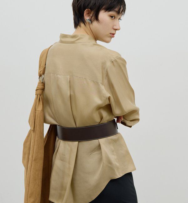  「【洗練ブラウス】【2way】キュプラブラウス」|シャツ・ブラウス|