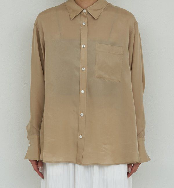  「【洗練ブラウス】【2way】キュプラブラウス」|シャツ・ブラウス|