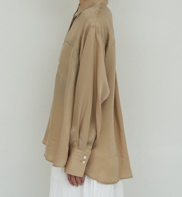  「【洗練ブラウス】【2way】キュプラブラウス」|シャツ・ブラウス|