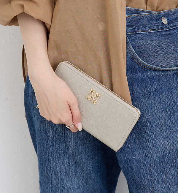  「モノグラムプレートラウンドジップウォレット」|財布|