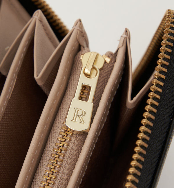  「モノグラムプレートラウンドジップウォレット」|財布|