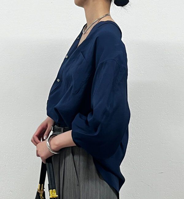  「袖リブV ブラウス」|シャツ・ブラウス|