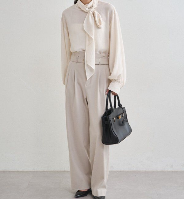  「【Atelier N5/アトリエヌメロサンク】シフォンボウタイブラウス」|シャツ・ブラウス|