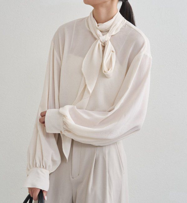  「【Atelier N5/アトリエヌメロサンク】シフォンボウタイブラウス」|シャツ・ブラウス|