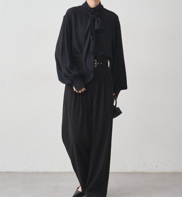  「【Atelier N5/アトリエヌメロサンク】シフォンボウタイブラウス」|シャツ・ブラウス|