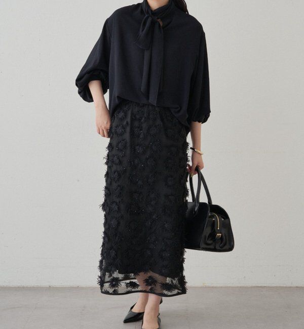  「【Atelier N5/アトリエヌメロサンク】シフォンボウタイブラウス」|シャツ・ブラウス|