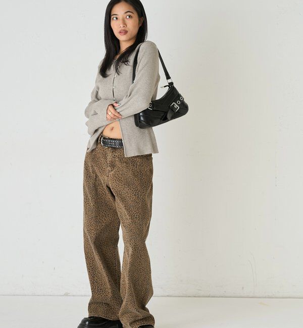  「RIBBED KINT NARROW CARDIGAN」|カーディガン|