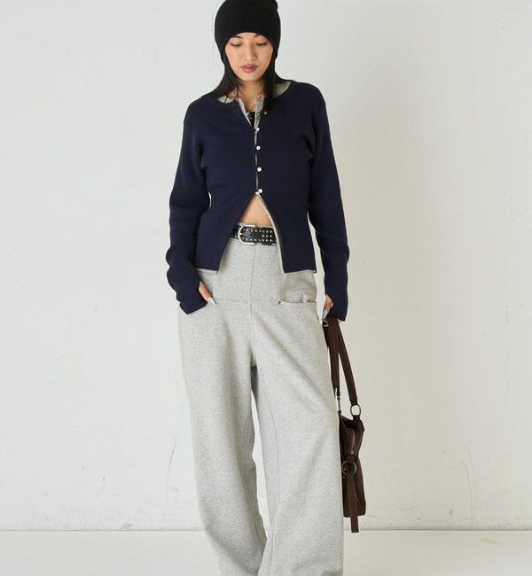  「RIBBED KINT NARROW CARDIGAN」|カーディガン|