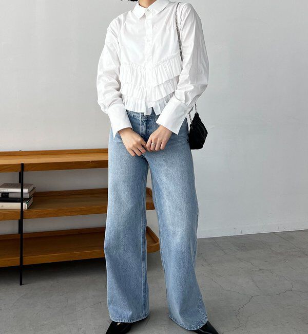  「裾フリルシャツ」|シャツ・ブラウス|