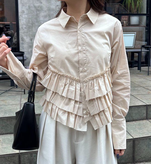  「裾フリルシャツ」|シャツ・ブラウス|