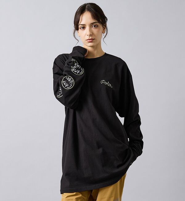 ABAHOUSE「【POLER/ポーラー】GATOR LONG SLEEVE T-SHIRTS/ロ」|Tシャツ・カットソー|ブラック