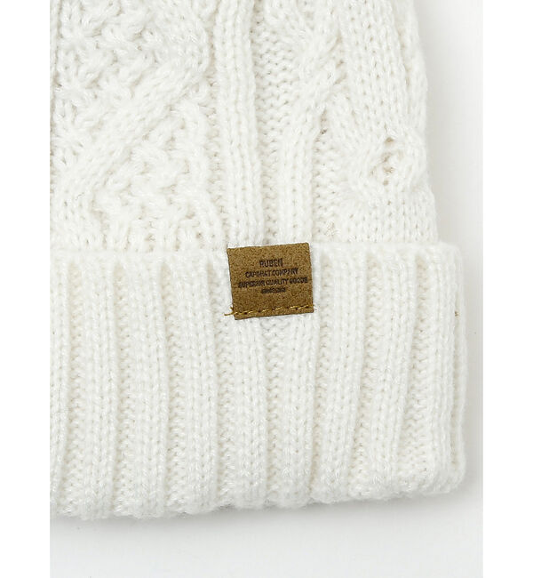 Rouge vif「【RUBEN】ケーブル裏ボアニット帽」|その他|