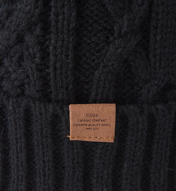 Rouge vif「【RUBEN】ケーブル裏ボアニット帽」|その他|