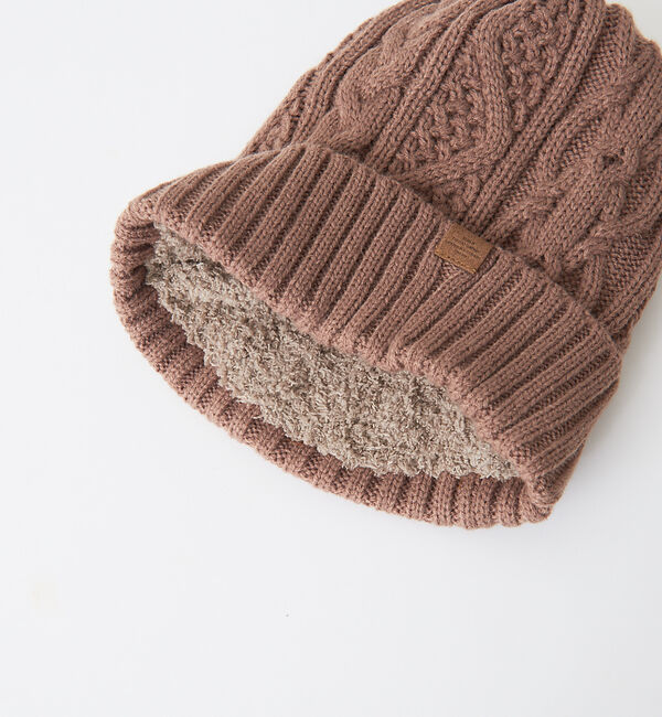 Rouge vif「【RUBEN】ケーブル裏ボアニット帽」|その他|