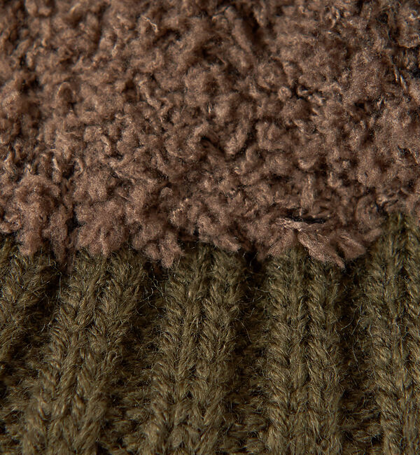 Rouge vif「【RUBEN】ケーブル裏ボアニット帽」|その他|