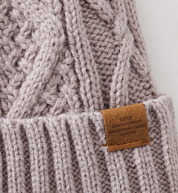 Rouge vif「【RUBEN】ケーブル裏ボアニット帽」|その他|