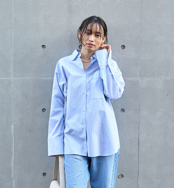 Rouge vif「ストライプオーバーシャツ」|シャツ・ブラウス|