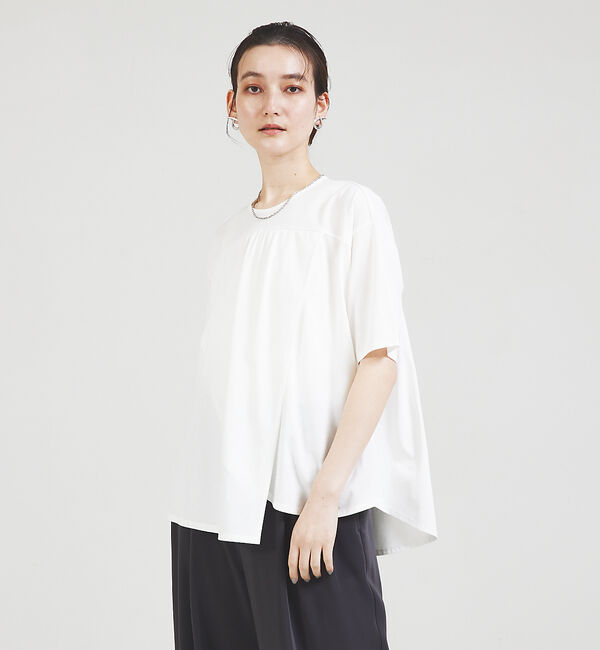 qualite「アシメフロントカットソー」|Tシャツ・カットソー|