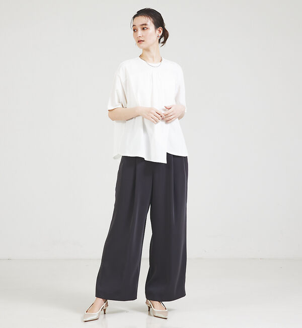 qualite「アシメフロントカットソー」|Tシャツ・カットソー|