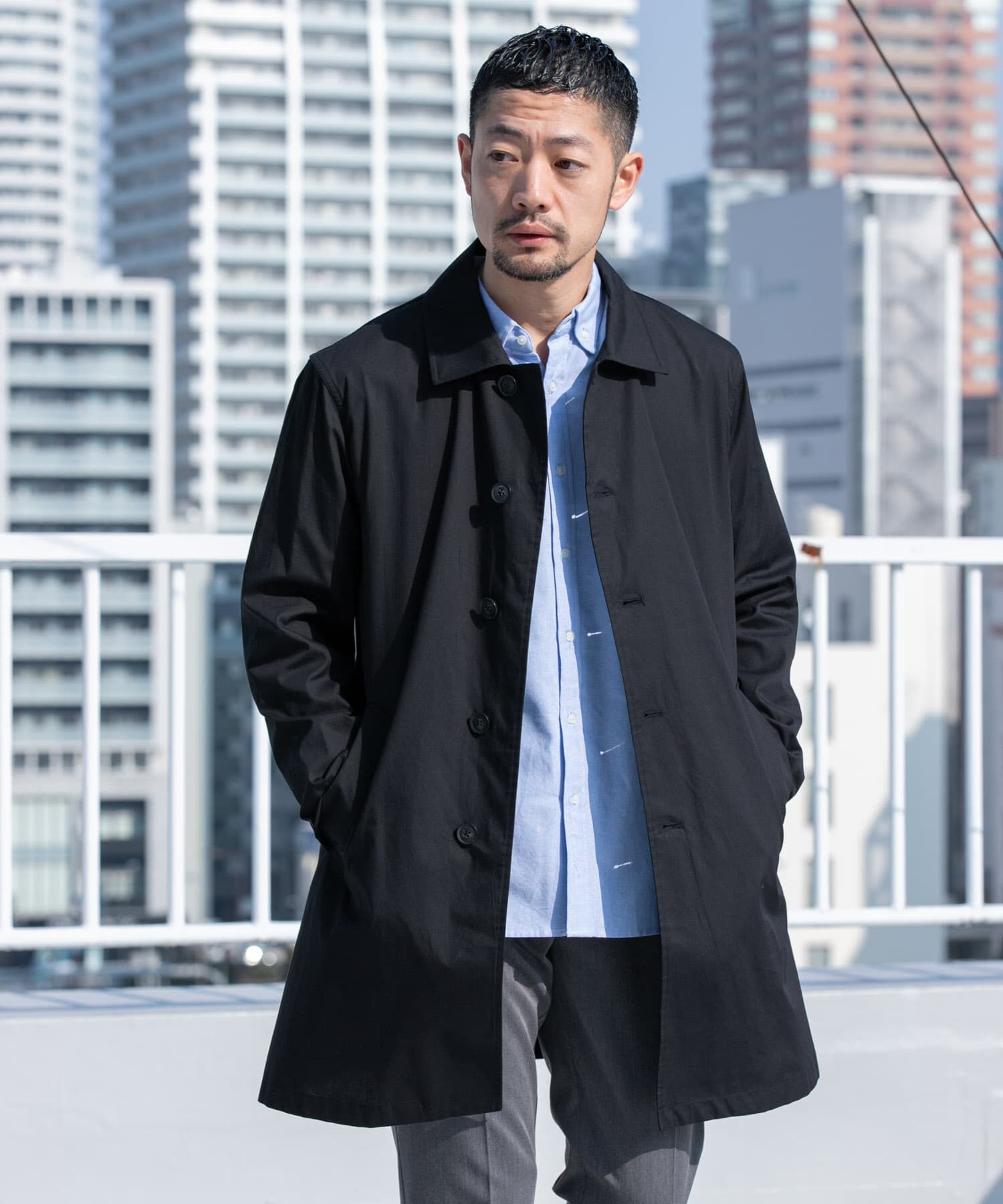 URBAN RESEARCH ROSSO「『撥水』『XLサイズあり』タイプライタースプリングコート」|ステンカラーコート|