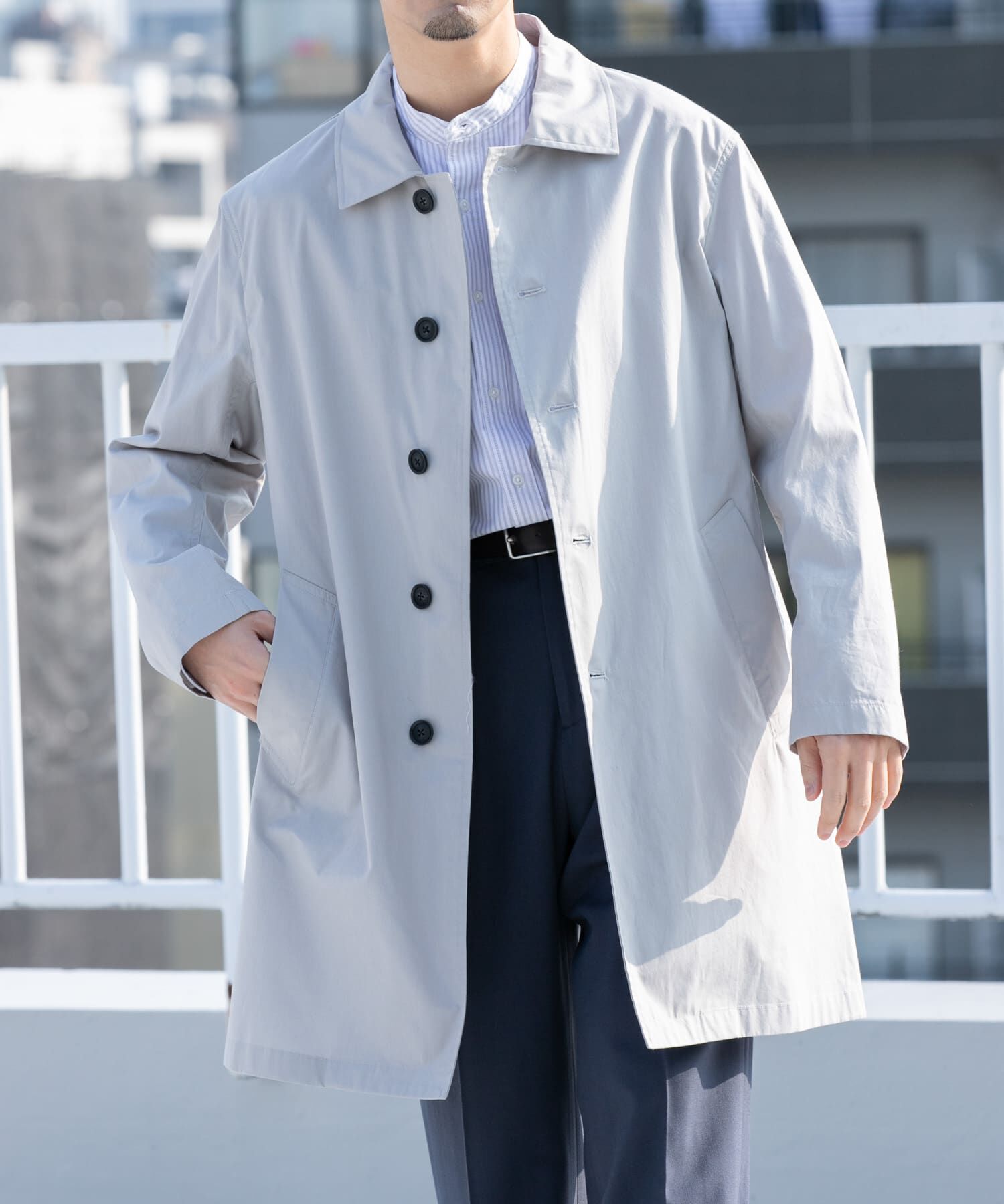 URBAN RESEARCH ROSSO「『撥水』『XLサイズあり』タイプライタースプリングコート」|ステンカラーコート|