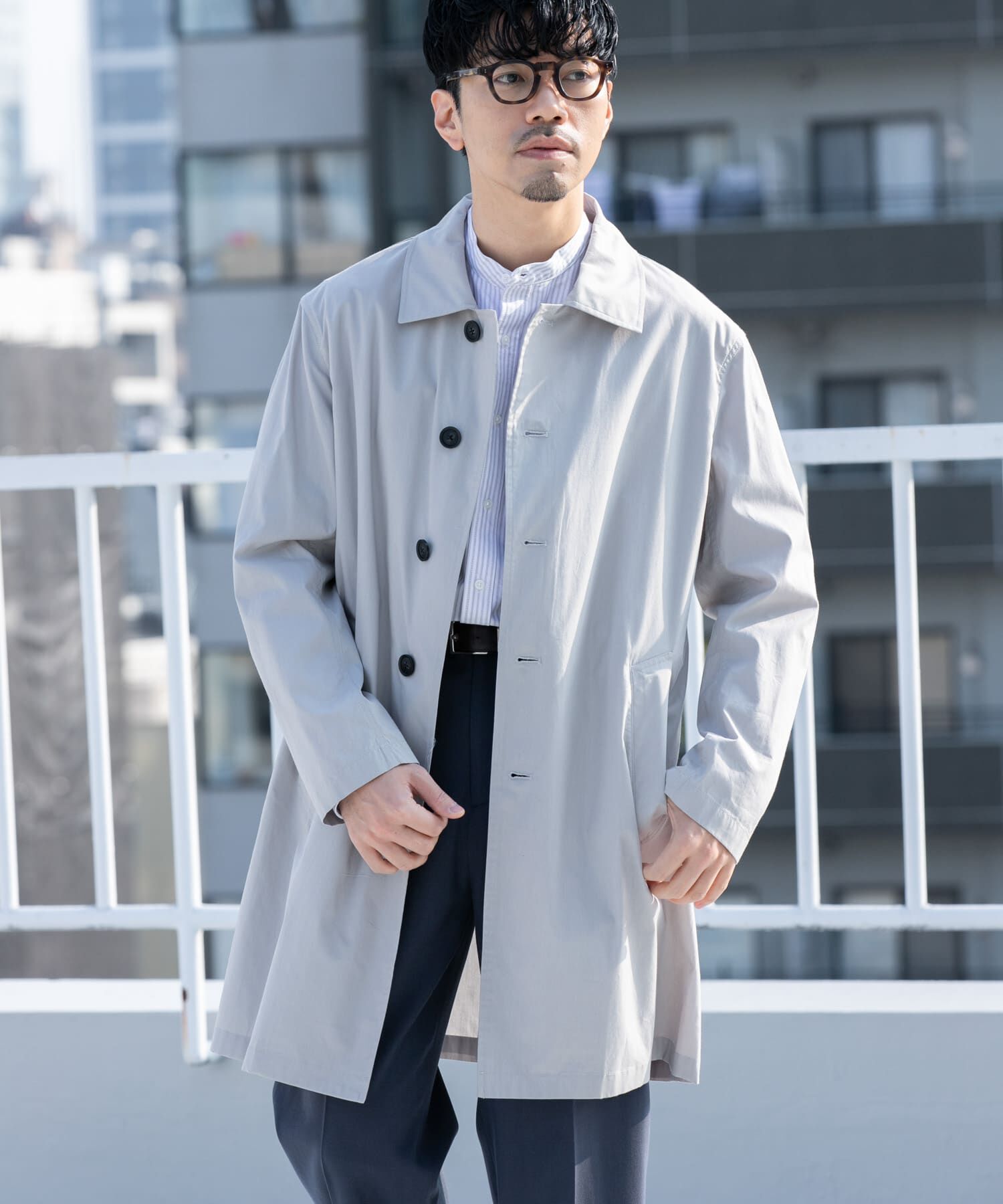 URBAN RESEARCH ROSSO「『撥水』『XLサイズあり』タイプライタースプリングコート」|ステンカラーコート|