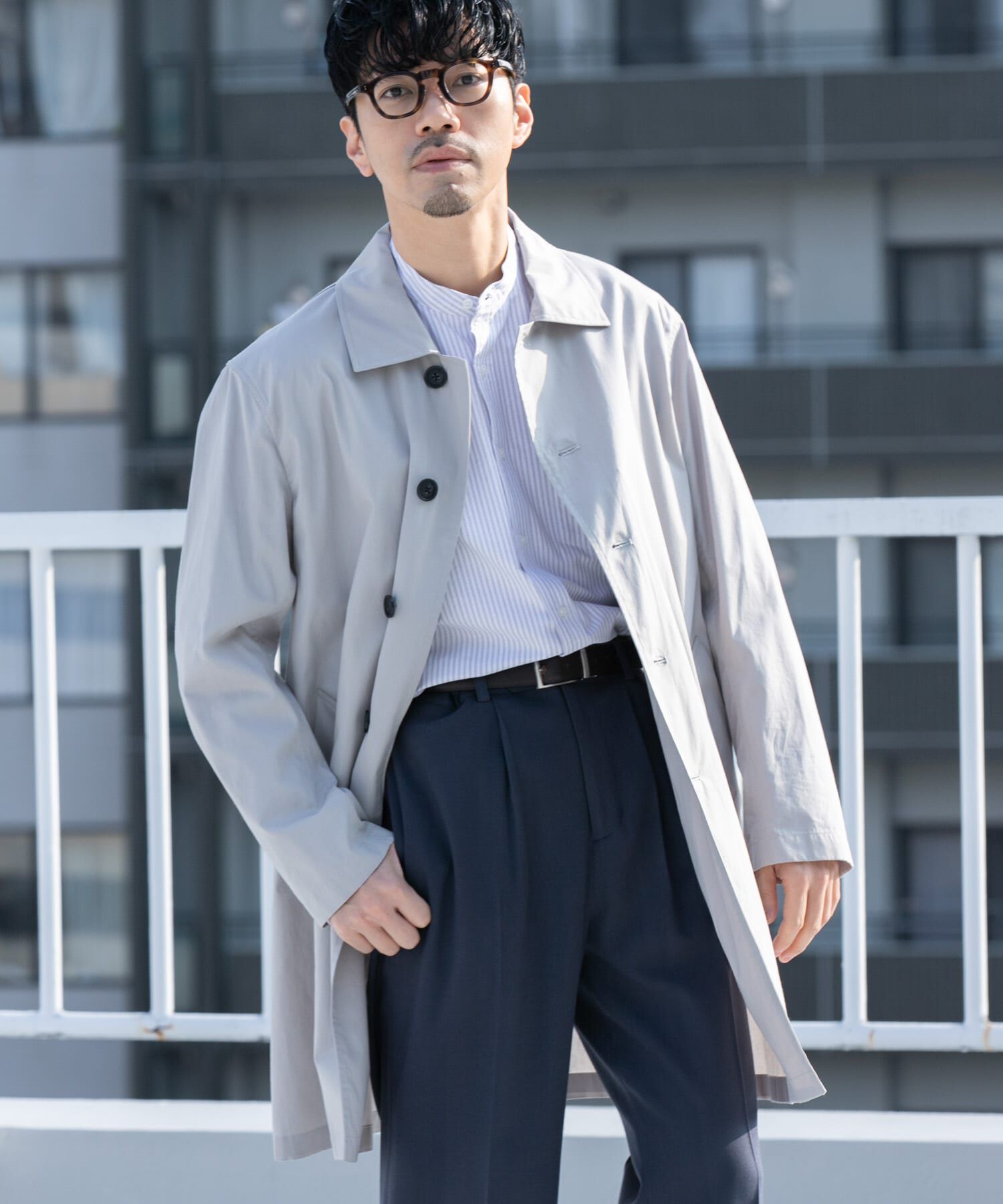 URBAN RESEARCH ROSSO「『撥水』『XLサイズあり』タイプライタースプリングコート」|ステンカラーコート|